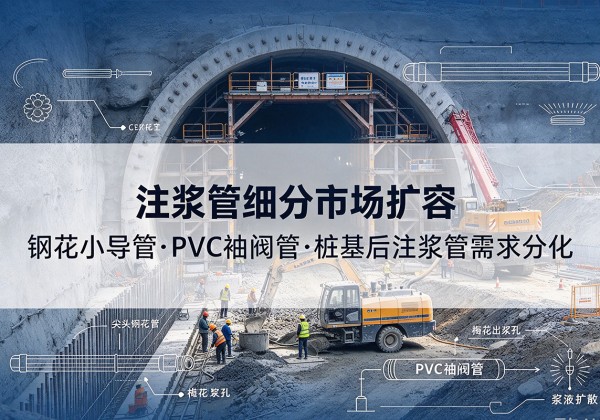 阿拉善右旗注浆管细分市场扩容，隧道钢花小导管、PVC 袖阀管、桩基后注浆管需求分化